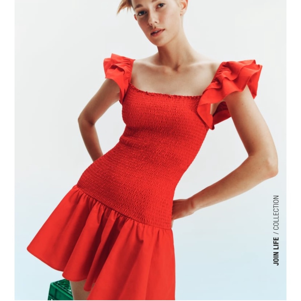 ZARA RUFFLED DRESS - Picture 3 of 5